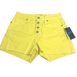 Universal Thread Raw Hem High-Rise Shortie Shorts, Lemon Yellow NWT